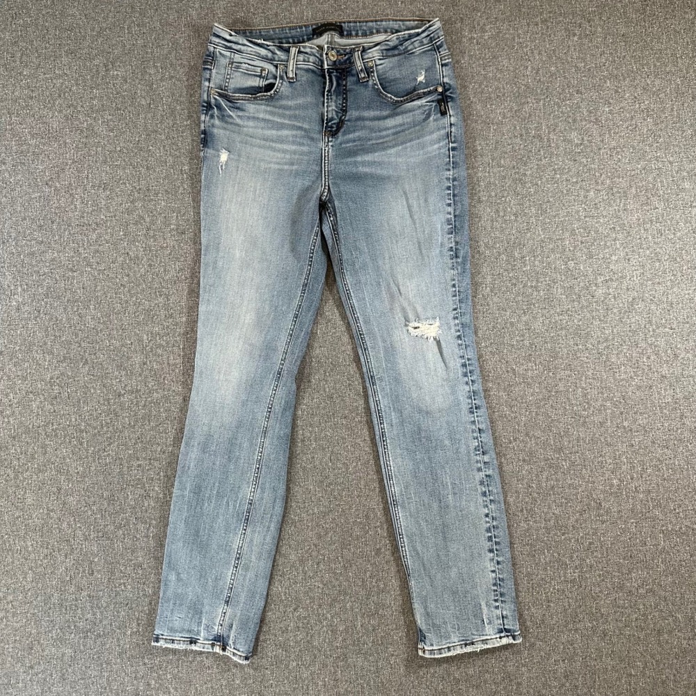 Silver Jeans Co. Jeans Women 28 Beau Slim Boyfriend Blue Distressed L27352EGX181